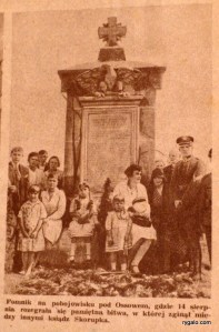 Pomnik w Ossowie - 1930