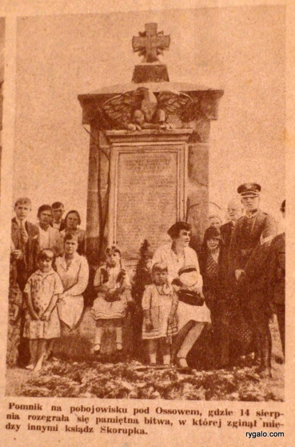 Pomnik w Ossowie - 1930
