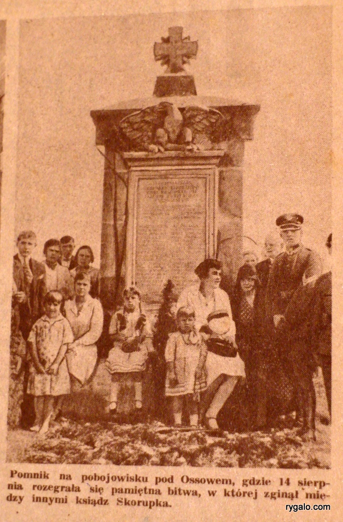 Pomnik w Ossowie - 1930
