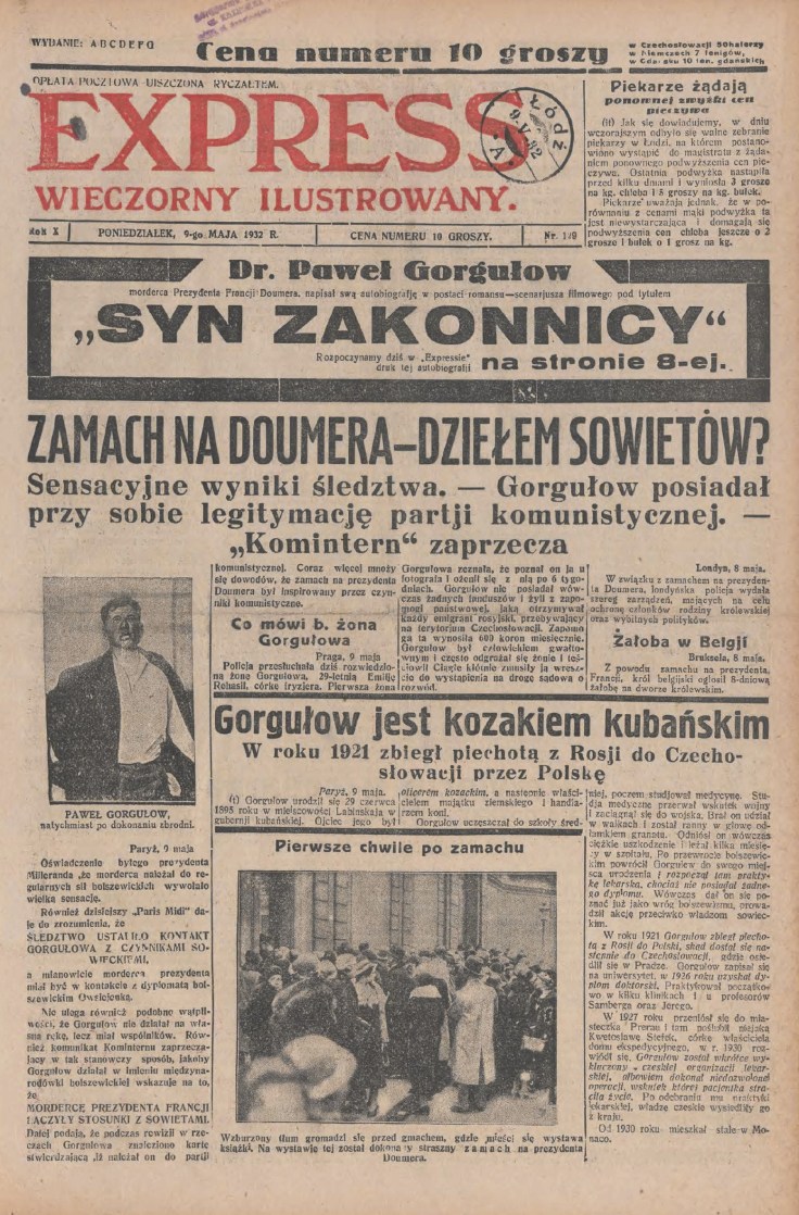 Express Wieczorny Ilustrowany, 9 maja 1932